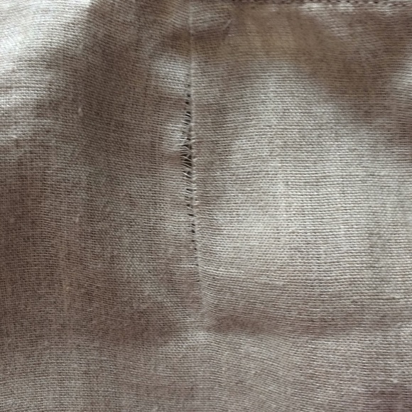 Ann Taylor LOFT linen crop pants w/  orange beads - Picture 4 of 8